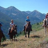 Horse riding along the mountain with Gansbaai Adventures